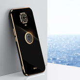 XINLI Straight Edge 6D Electroplate TPU Phone Case with Ring Holder